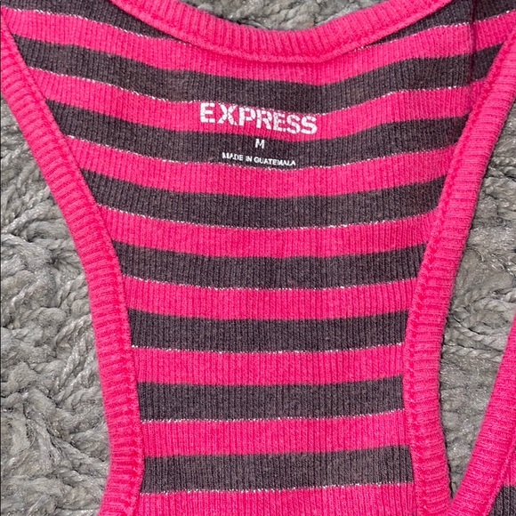 Express Racerback Tank Striped Dress - Picture 3 of 6